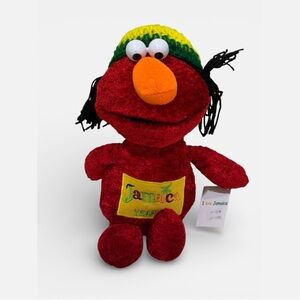 🇯🇲 Vintage Jamaican Elmo Plush – “Jamaica YEAH” Rasta Souvenir (Sesame Street)